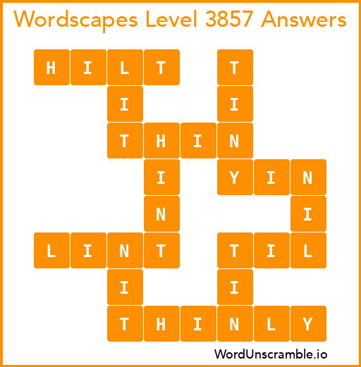 Wordscapes Level 3857 Answers