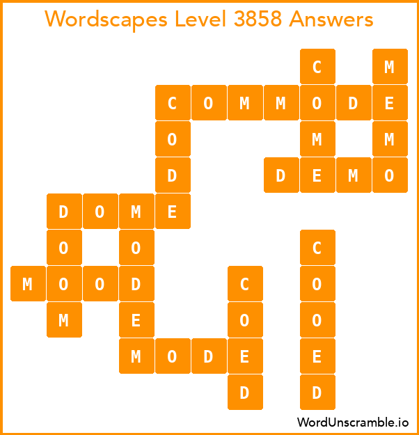 Wordscapes Level 3858 Answers