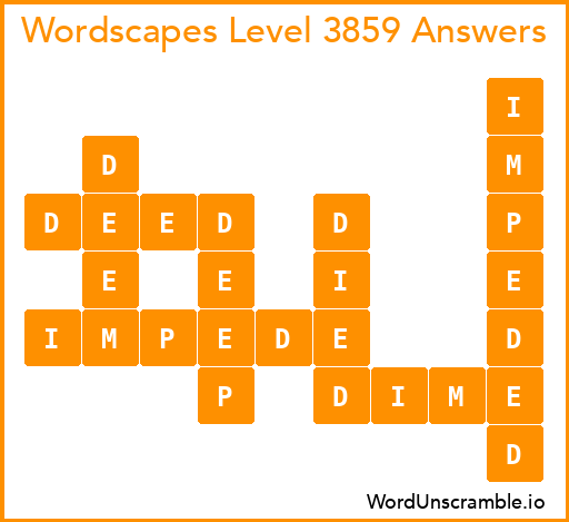 Wordscapes Level 3859 Answers