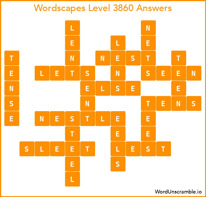 Wordscapes Level 3860 Answers
