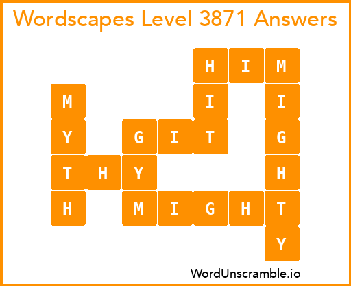 Wordscapes Level 3871 Answers