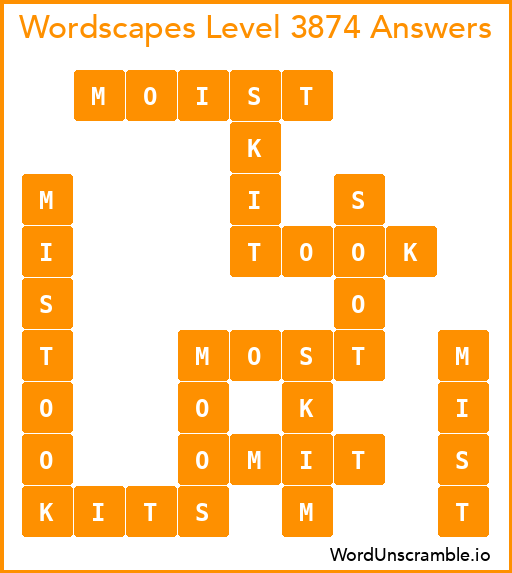 Wordscapes Level 3874 Answers
