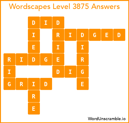 Wordscapes Level 3875 Answers