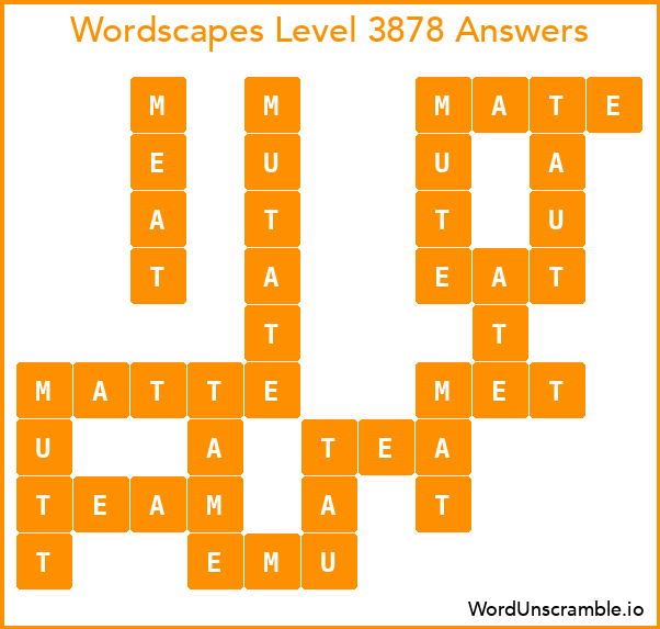 Wordscapes Level 3878 Answers