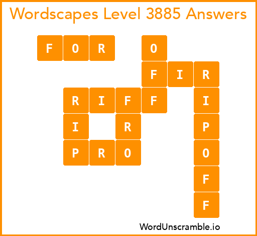 Wordscapes Level 3885 Answers