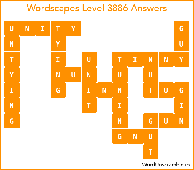 Wordscapes Level 3886 Answers