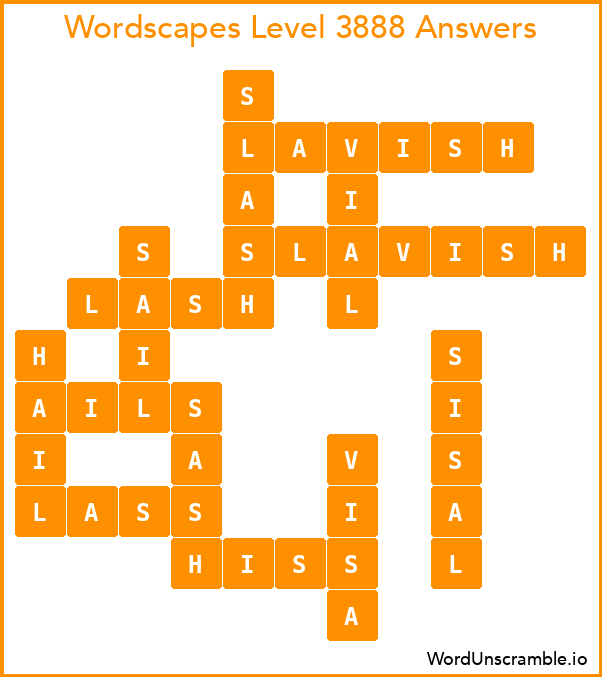 Wordscapes Level 3888 Answers