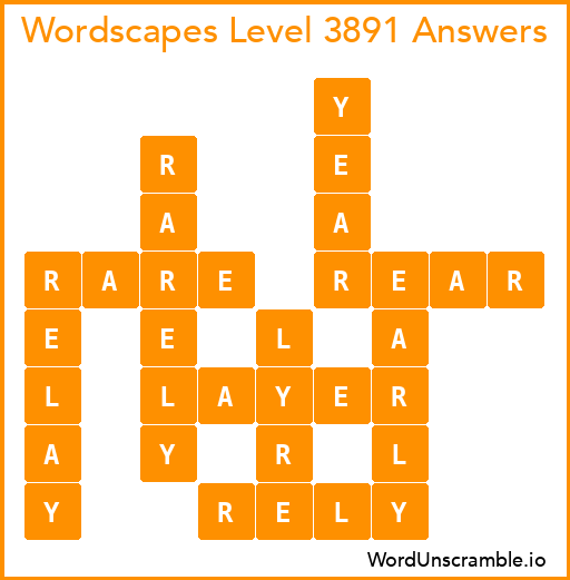 Wordscapes Level 3891 Answers