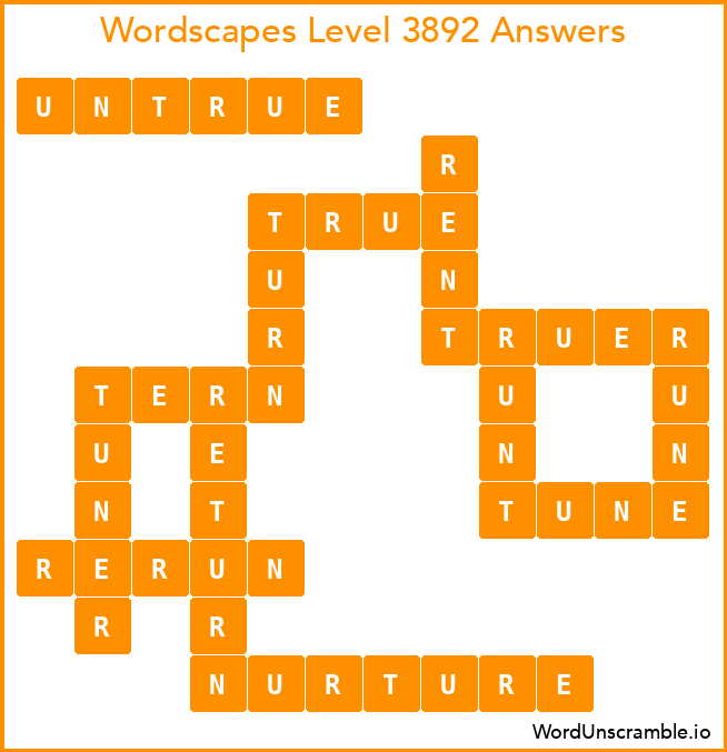 Wordscapes Level 3892 Answers