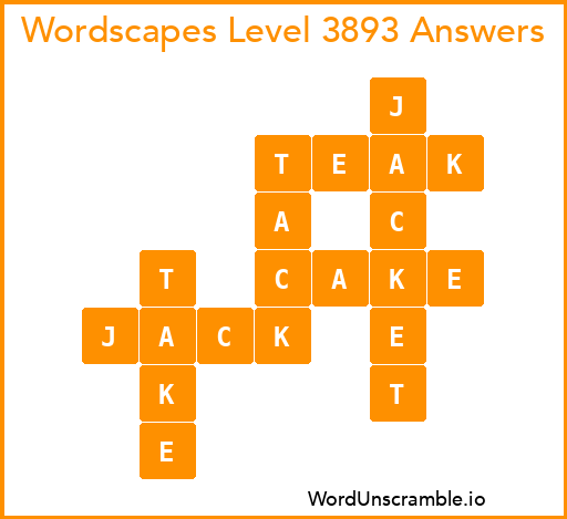 Wordscapes Level 3893 Answers