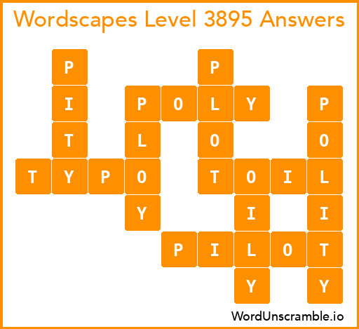 Wordscapes Level 3895 Answers