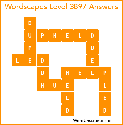 Wordscapes Level 3897 Answers