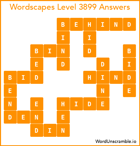 Wordscapes Level 3899 Answers