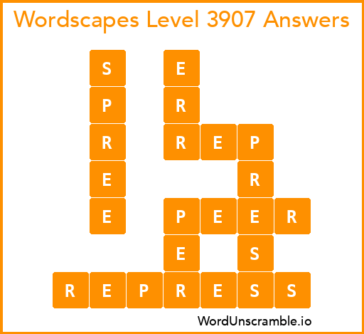 Wordscapes Level 3907 Answers