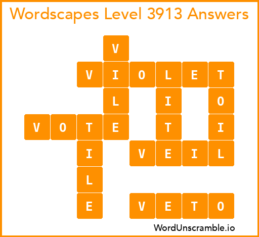 Wordscapes Level 3913 Answers