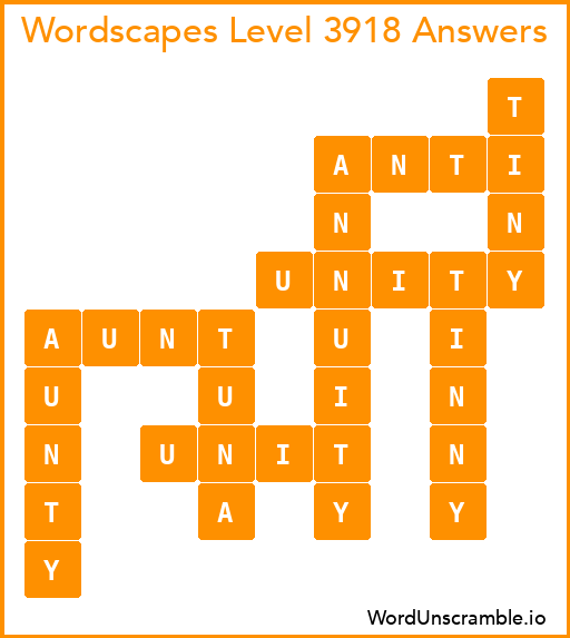 Wordscapes Level 3918 Answers