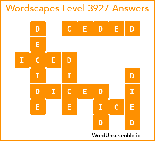 Wordscapes Level 3927 Answers