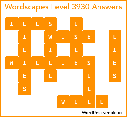 Wordscapes Level 3930 Answers
