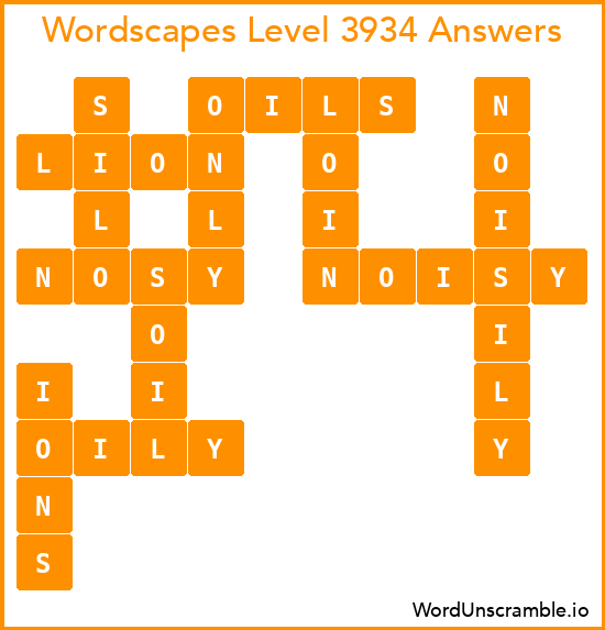 Wordscapes Level 3934 Answers