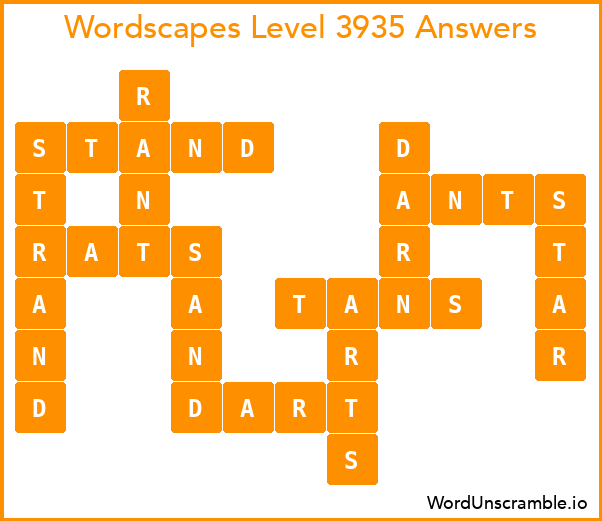 Wordscapes Level 3935 Answers