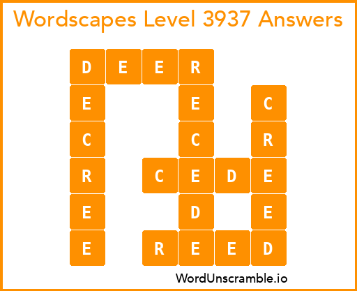 Wordscapes Level 3937 Answers