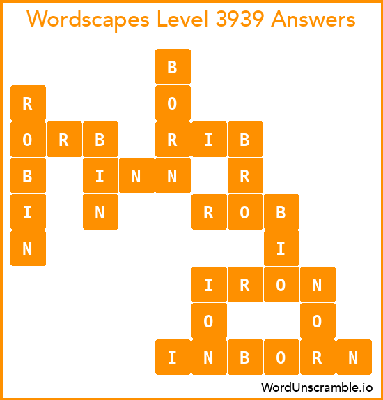 Wordscapes Level 3939 Answers