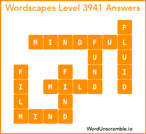 Wordscapes Level 3941 Answers