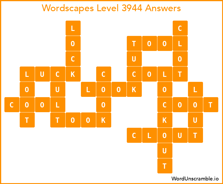 Wordscapes Level 3944 Answers