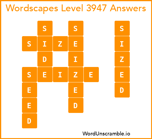 Wordscapes Level 3947 Answers
