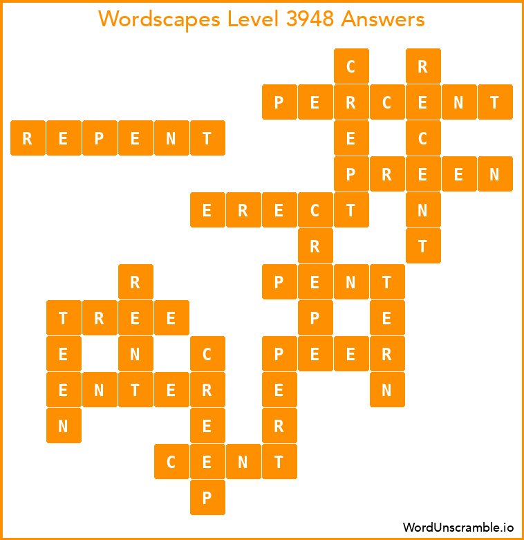 Wordscapes Level 3948 Answers