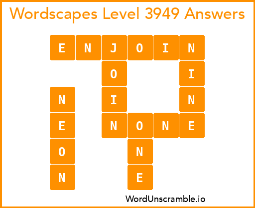 Wordscapes Level 3949 Answers