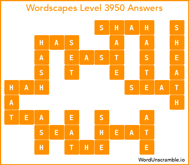 Wordscapes Level 3950 Answers
