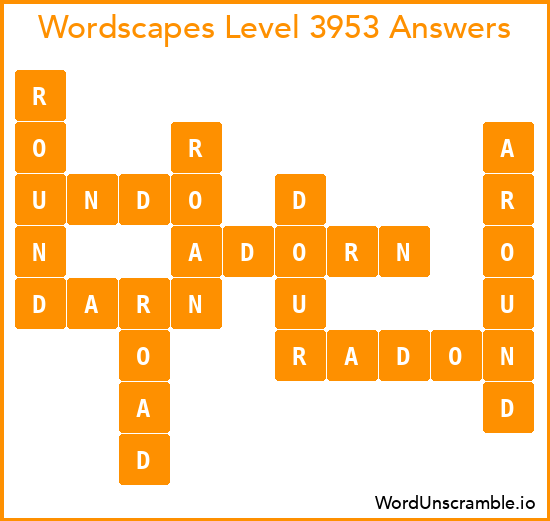 Wordscapes Level 3953 Answers