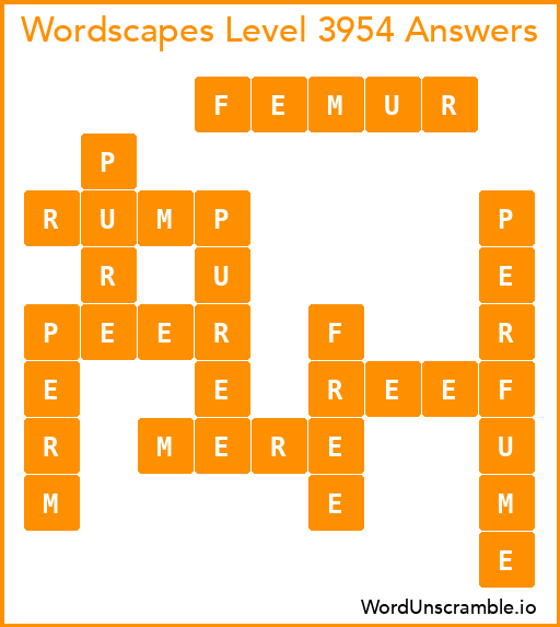 Wordscapes Level 3954 Answers