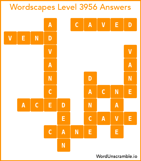 Wordscapes Level 3956 Answers