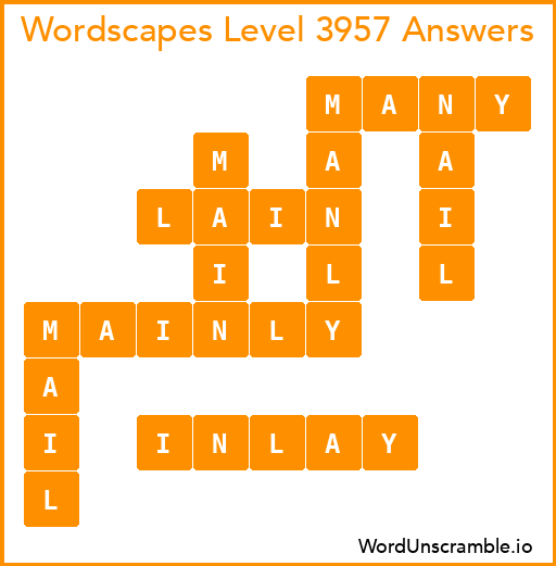 Wordscapes Level 3957 Answers