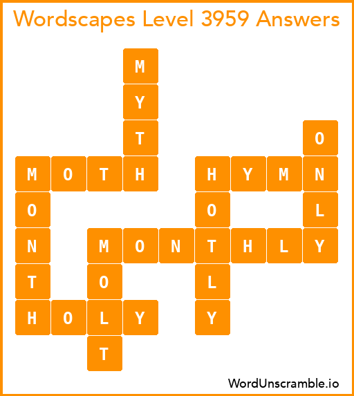 Wordscapes Level 3959 Answers