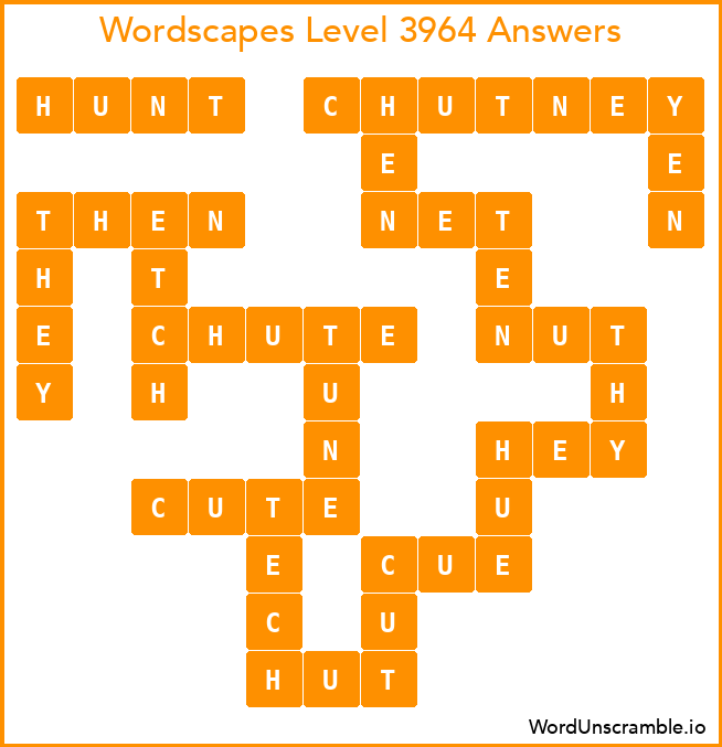 Wordscapes Level 3964 Answers