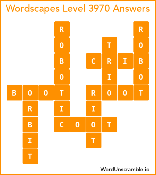 Wordscapes Level 3970 Answers