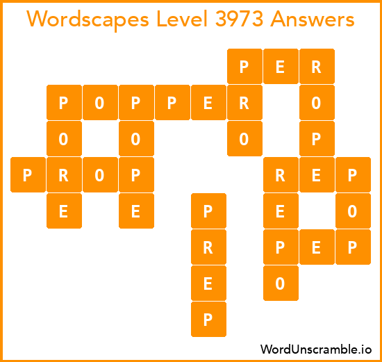 Wordscapes Level 3973 Answers