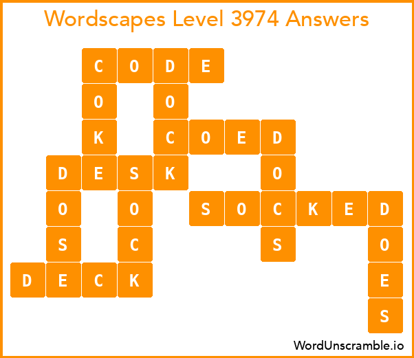 Wordscapes Level 3974 Answers