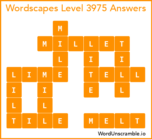 Wordscapes Level 3975 Answers