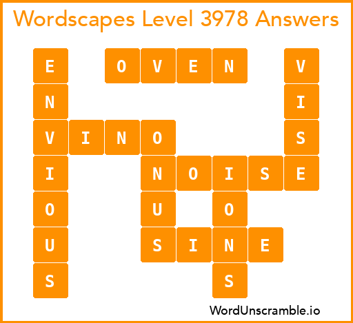 Wordscapes Level 3978 Answers
