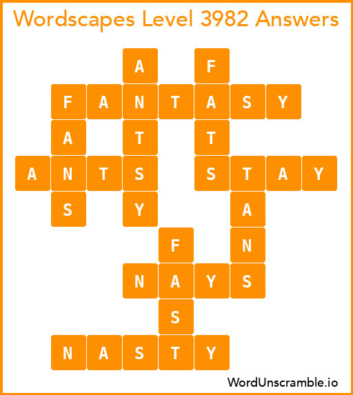 Wordscapes Level 3982 Answers