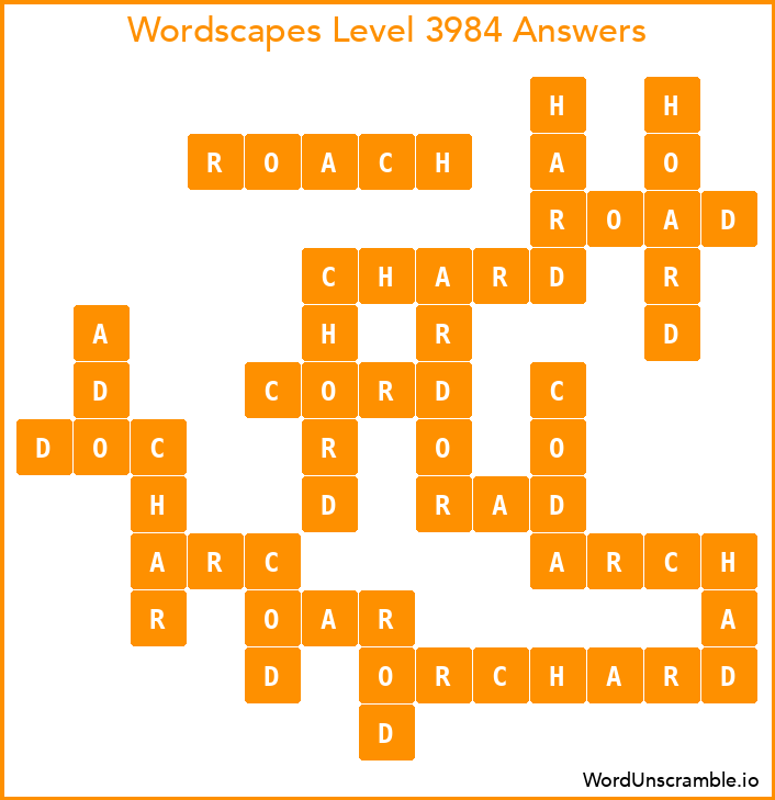 Wordscapes Level 3984 Answers