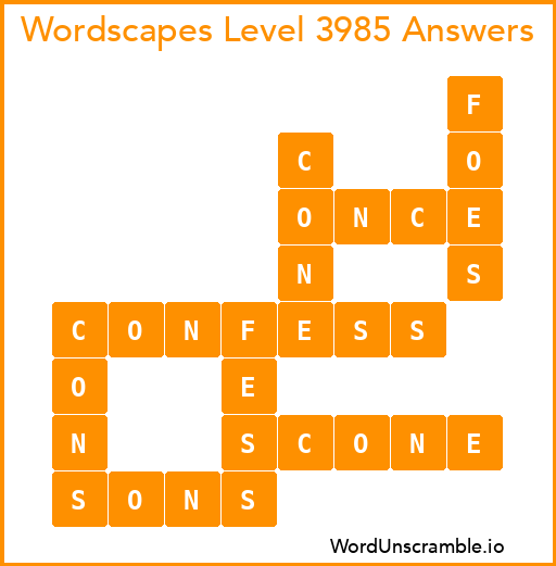 Wordscapes Level 3985 Answers