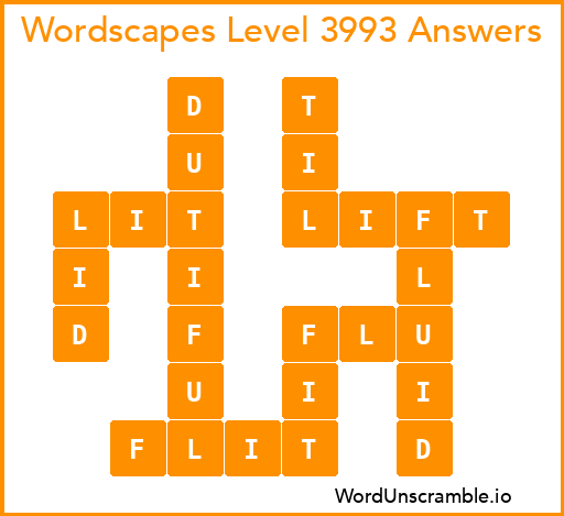 Wordscapes Level 3993 Answers