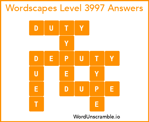 Wordscapes Level 3997 Answers