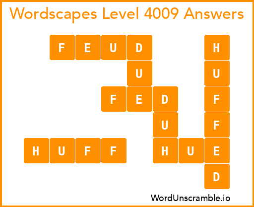 Wordscapes Level 4009 Answers