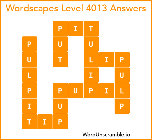 Wordscapes Level 4013 Answers